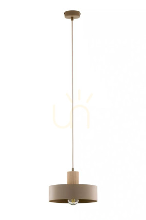 Lampa wisząca Sigma RIF WOOD 1 M beż drewno naturalne 41869