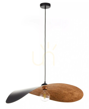 Lampa wisząca Sigma LEAF czarno-miedziana 41919