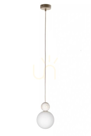 Lampa wisząca Sigma Rona 1 bielone drewno beżowa 41673