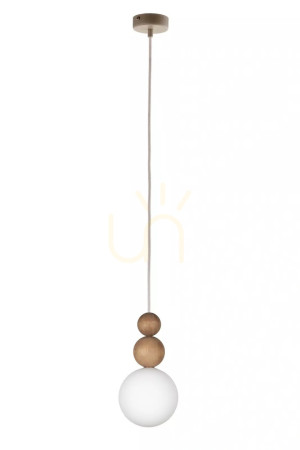 Lampa wisząca Sigma Rona 2 drewniana jasny brąz 15 cm SKU 41679