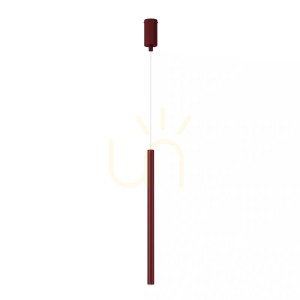 Lampa wisząca Sigma Sopel 1 bordowa stalowa 41827