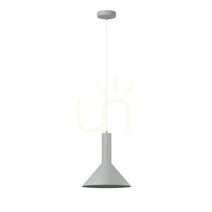 Lampa wisząca Sigma VITRUM szałwia stożek stal lakierowana 26 cm 41545