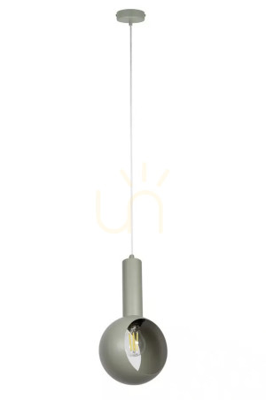 Lampa wisząca Sigma Vitrum szałwiowa stalowa 17 cm 41551