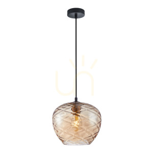 Czarna Lampa Wisząca Bresco E27