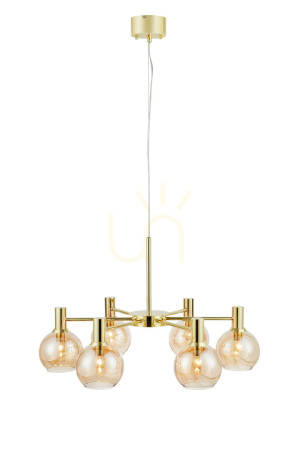 Lampa wisząca Markslojd AMBRA 6xE14 bursztynowa 75 cm 109153