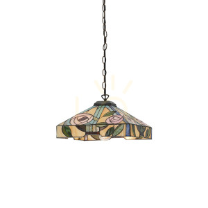 Lampa Wisząca Willow Tiffany Wielokolorowy 64385 Interiors