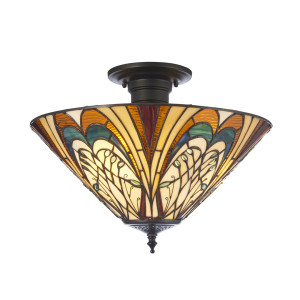 Lampa Sufitowa Hector Tiffany Wielokolorowy 111905 Interiors
