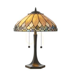 Lampa Stołowa Brooklyn Tiffany Wielokolorowy 112183 Interiors