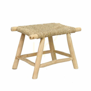 Taboret z trawy morskiej Porto naturalny M BAZAR BIZAR Best Seller