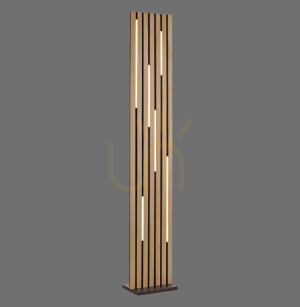 Lampa Podłogowa Q-AKUSTIK 822-79 Drewno 1xLED