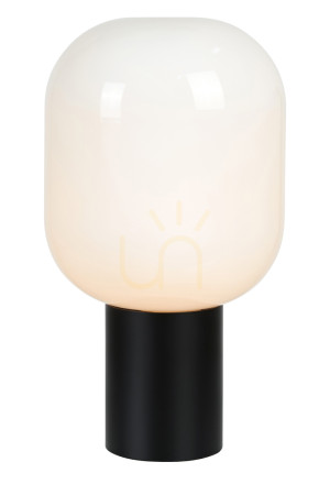 Lampa stołowa Markslojd Brooklyn 107482 czarno-biała 44 cm metal szkło