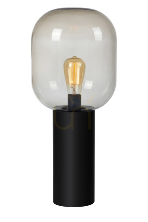 Lampa stołowa Markslojd Brooklyn 107479 czarna przydymione szkło 56 cm