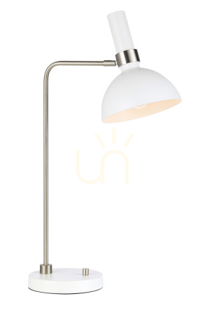 Lampa stołowa Markslojd Larry 107502 biała metalowa 1x60W 65 cm