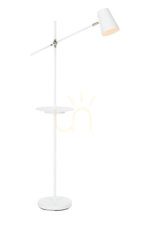 Lampa podłogowa Markslojd Linear 107308 biała metalowa USB