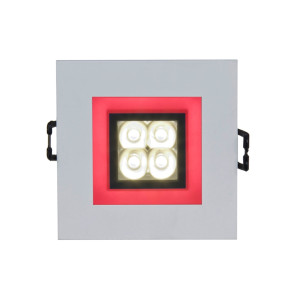 Fiale 4led 4x1w 30st 230v Square Z Ramką Czerwonącw Oczka Ledowe