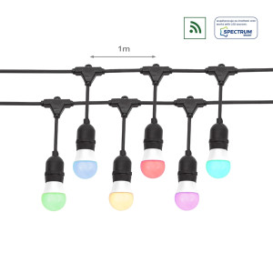 Girlanda 10m 10xe27 Łączona Spectrum