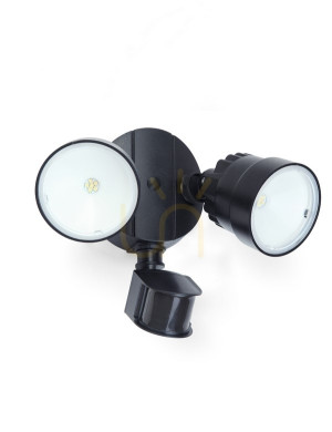 Kinkiet zewnętrzny Lutec SHRIMP 7622104330 LED 15W czarny z czujnikiem ruchu