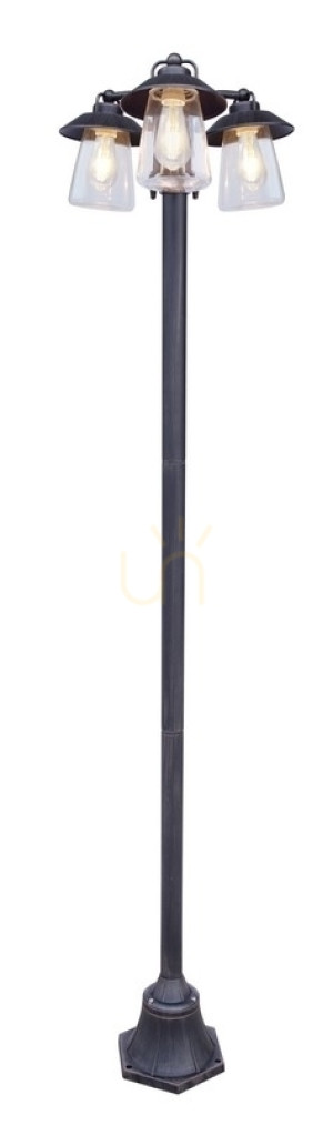 Latarnia ogrodowa Lutec Cate 7264230213 rdzawa 3-punktowa 190 cm retro