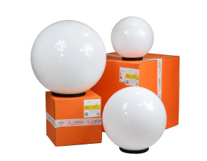 Zestaw dekoracyjnych kul ogrodowych LUNA BALLS 25/30/40 cm – LED E27, PREMIUM, odporne na UV