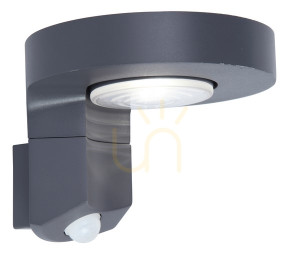 Kinkiet solarny zewnętrzny Lutec DISO 6906702335 LED 2W szary z czujnikiem ruchu