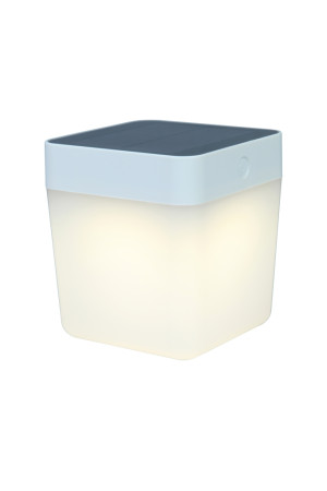 Lampa solarna stołowa Lutec Table Cube biała 12x12x13,3 cm 6908001331