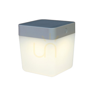 Lampa solarna stojąca Lutec Table Cube 6908001337 szara LED 1W 3000K
