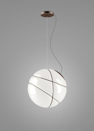 Lampa wisząca Fabbian Armilla F50 13W - biały oraz brązowy - F50 A01 14