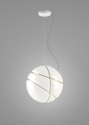 Lampa wisząca Fabbian Armilla F50 13W - biały oraz złoty - F50 A05 01