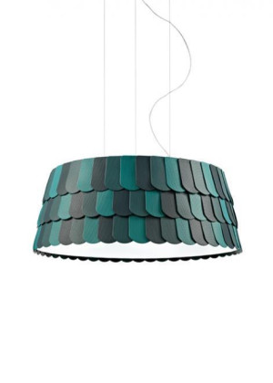 Lampa wisząca Fabbian Roofer F12 79cm - Zielony - F12 A07 43