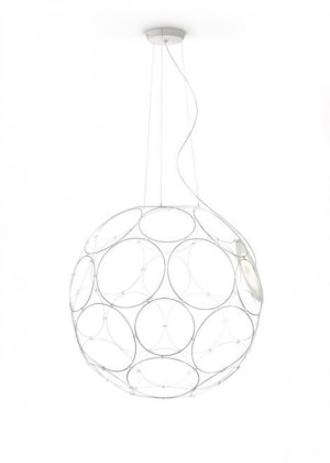 Lampa wisząca Fabbian Giro F30 17W 67cm - Biały - F30 A01 01