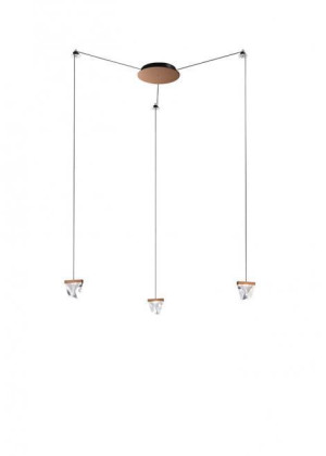 Lampa wisząca Fabbian Tripla F41 3W 3 - Brąz - F41 G01 76
