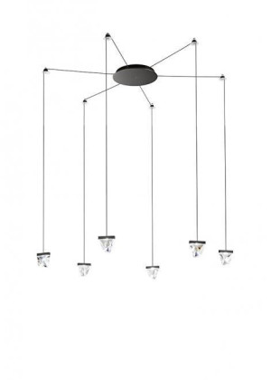 Lampa wisząca Fabbian Tripla F41 3W 6 - Antracyt - F41 G04 21