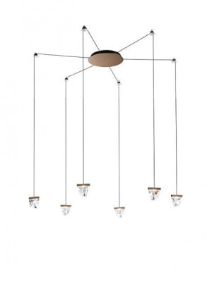 Lampa wisząca Fabbian Tripla F41 3W 6 - Brąz - F41 G04 76