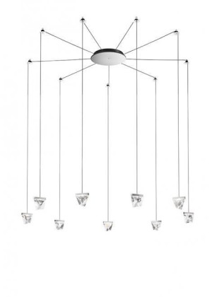 Lampa wisząca Fabbian Tripla F41 3W 9 - Chromowany - F41 G06 11