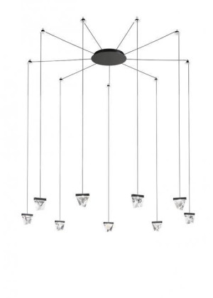 Lampa wisząca Fabbian Tripla F41 3W 9 - Antracyt - F41 G06 21