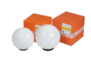Zestaw 2 Zewnętrznych Lamp Kule ogrodowe - LUNA BALLS 25, 30 cm + LED - PREMIUM - UV