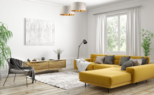 Leather - lampa wisząca nad stół, tkanina aksamitna, kremowy / złoty E27 60W