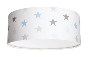 Plafon dla chłopca Luminance E27 60W LED gwiazdki biały / szary / niebieski