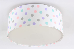Oświetlenie do pokoju dziecięcego - plafon Luminance E27 60W LED pastelowe kropki