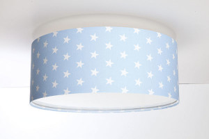 Lampa sufitowa do pokoju chłopca - plafon Luminance E27 60W LED pudrowy niebieski / biały