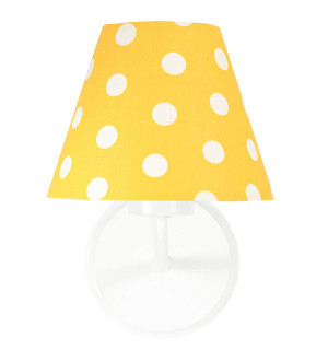 Kinkiet do pokoju dziecięcego Raggio E27 60W złocisty / biały kropki