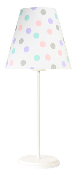 Lampa stołowa dla dzieci Ombrello 60W E27 50cm pastelowe kropki