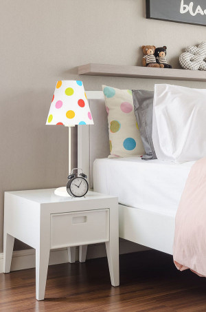 Lampa dla dziecka Ombrello 60W E27 50cm kolorowe kropki, na biurko