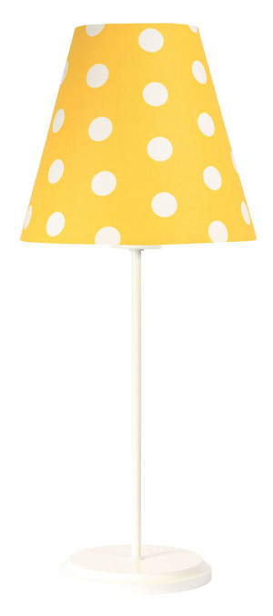 Lampka na biurko dla dziecka Ombrello 60W E27 50cm złocisty / białe kropki
