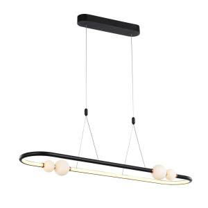 Czarna Lampa Wisząca Lozanna LED
