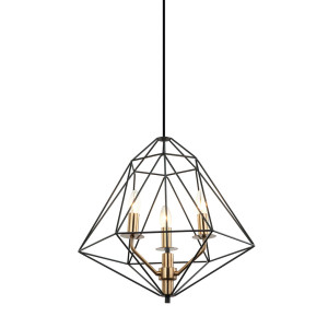 Czarna Lampa Wisząca Maresmo E14 3-punktowa