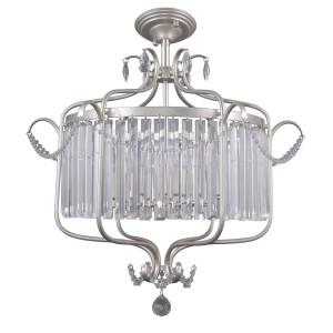 Klasyczna Lampa Wisząca z Kryształkami Rinaldo E14 6-punktowa