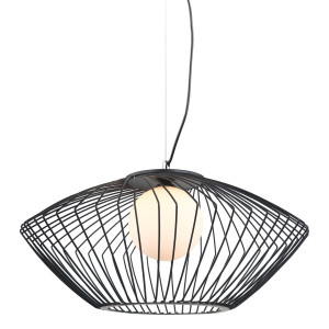 Czarna Lampa Wisząca Zeno E27