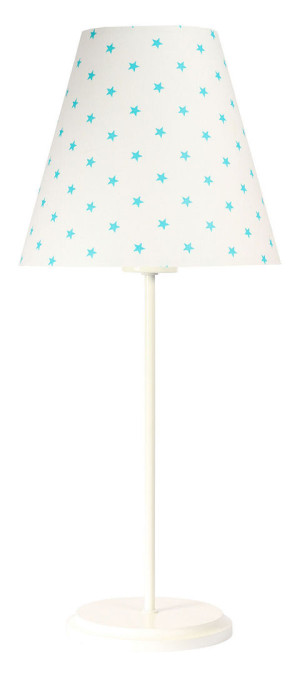 Lampa stołowa z abażurem Ombrello 60W E27 50cm biel gwiazdki