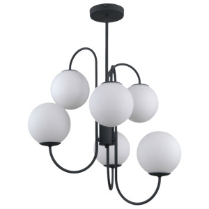 Czarna Lampa Wisząca Gela G9 6-punktowa